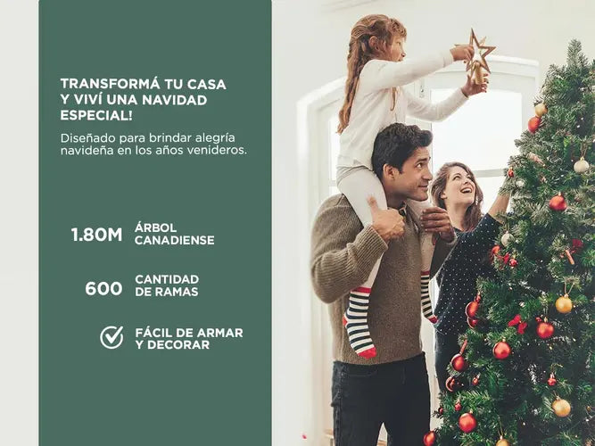 Arbol Navidad 1.80 Metros Color Verde